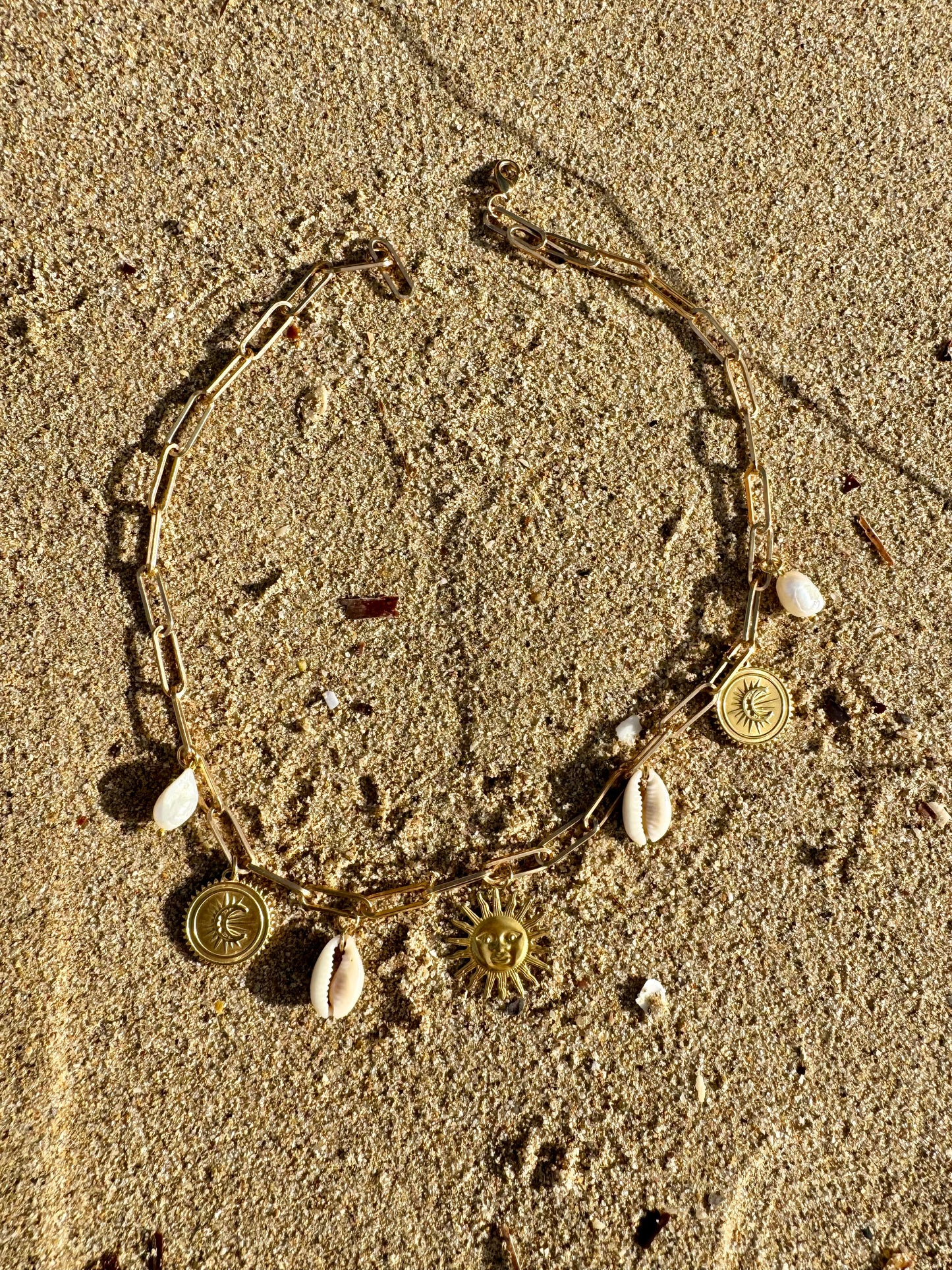 Sun & Moon charmed necklace