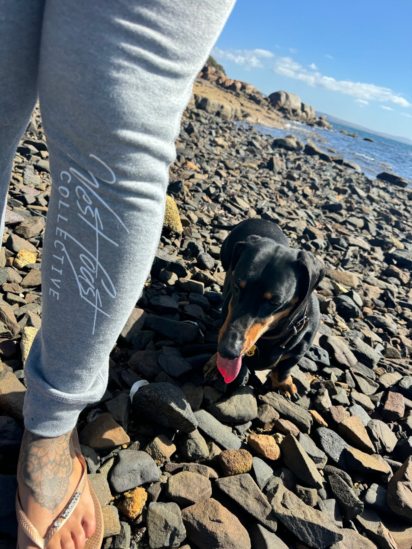 Classic sweatpants white text