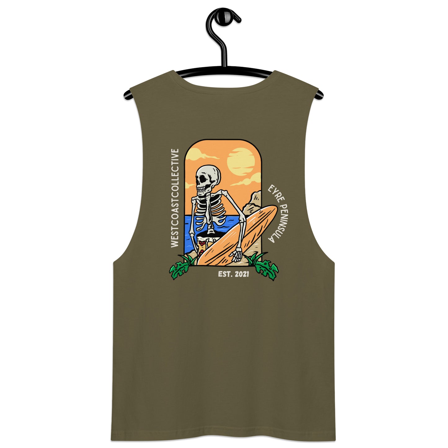 Surf skull tank top