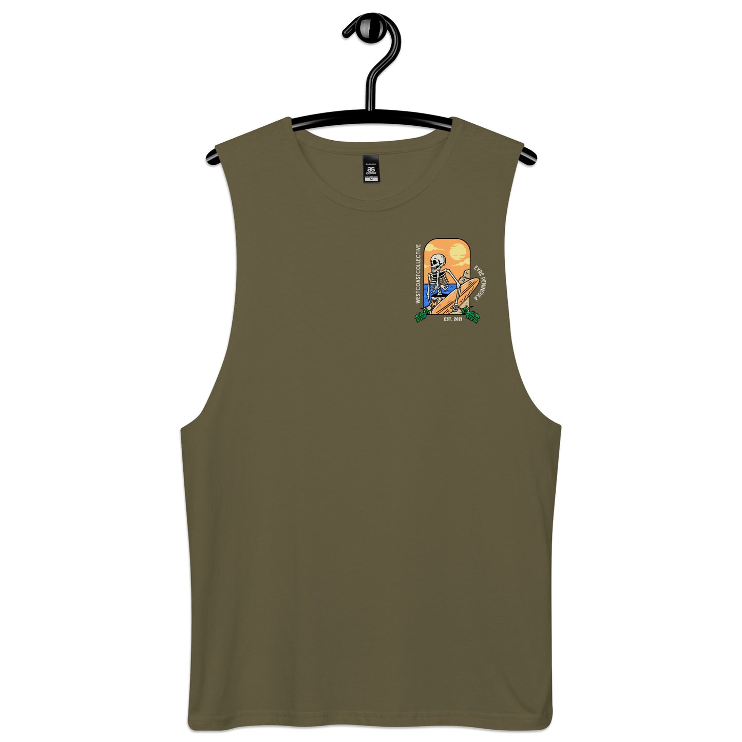 Surf skull tank top