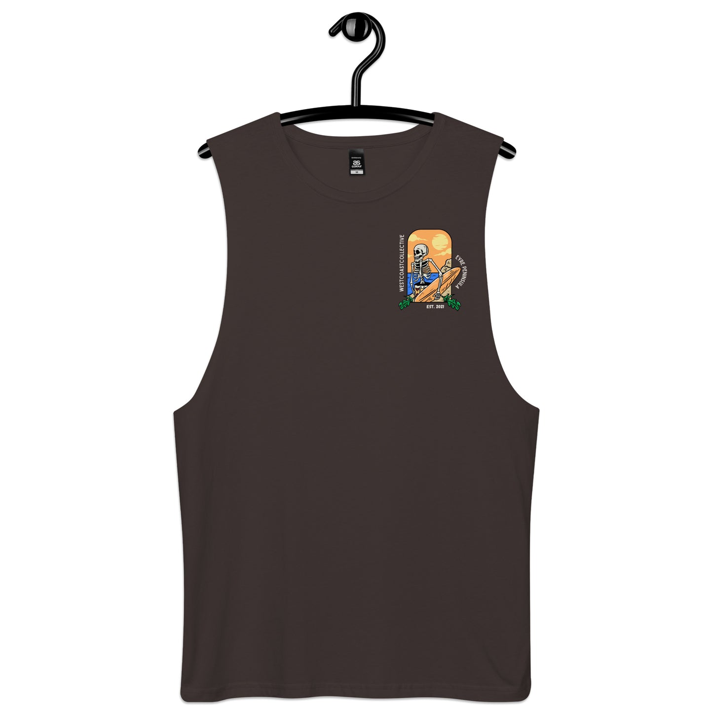 Surf skull tank top